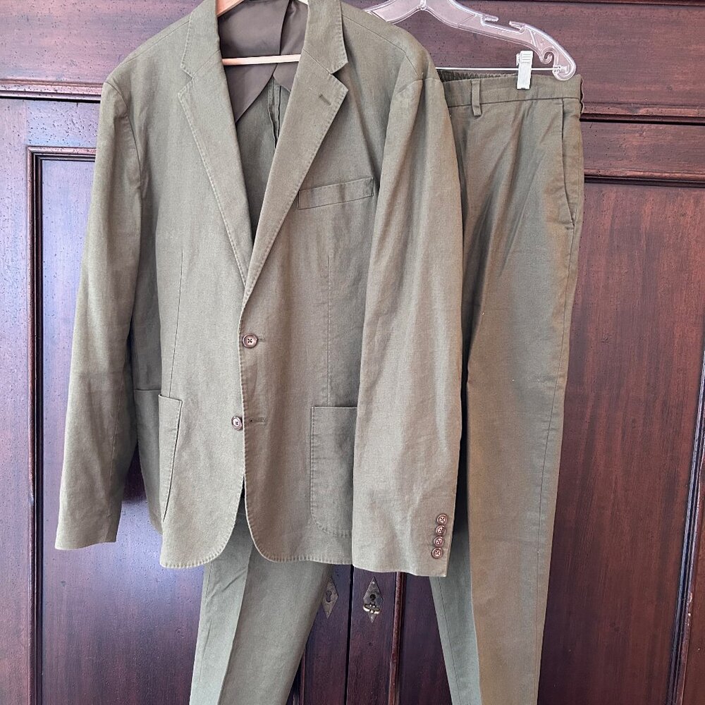 J. Crew Mens Green Spring/Summer Suit XL